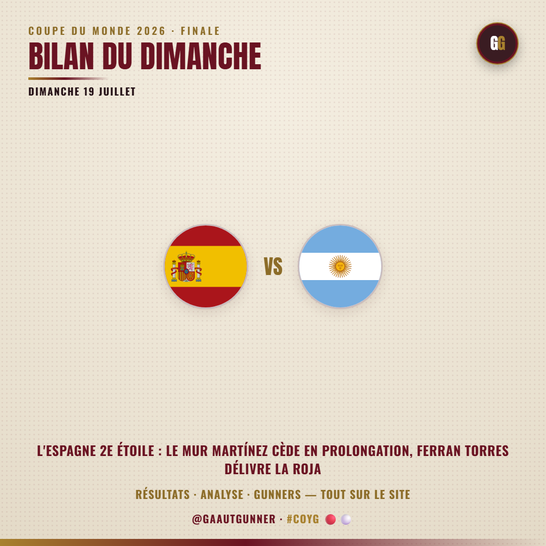 Sunday, July 19 recap: Spain-Argentina, the 2026 World Cup final